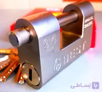 قفل فولادی کتابی ۹۴ گرد مغز فول برنج درجه یک کیفت فوقلاده ۵ کلید کامپیوتری برند بست