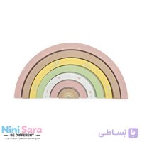 رنگین کمان چوبی طرح تدی دکور اتاق نوزاد
