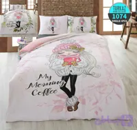 سرویس لحاف روتختی 1 نفره چاپی تنسل برند ترکاز(Turkaz) کد 1065