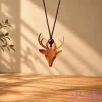گردنبند چوبی طبیعی گوزن