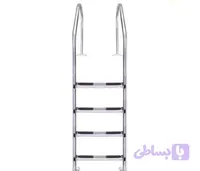 نردبان(پله) استخری4 پله با کف پله استیل (استیل 304 ضدزنگ مدل کلاب)