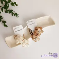 کش مو دخترانه گل با پیکسل قلب