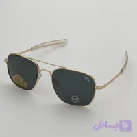 عینک آفتابی امریکن اپتیک کد Ao رنگ طلایی لنز مشکی