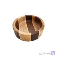 کاسه چوبی دهنه باز بدون پایه 25 سانت