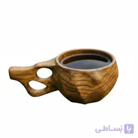 لیوان چوبی کوکسا طرح الماسی