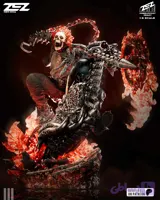 🔥🏍️ فیگور گوست رایدر (Ghost Rider) روح سوار جهنمی | ارتفاع 32 سانتی‌متر | جنس PLA+