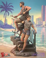 🔥🌴 فیگور لوسیا و جیسون GTA 6 (Lucia & Jason) ارتفاع 32 سانتی‌متر | جنس PLA+