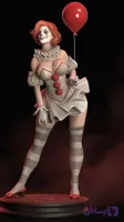 🎈🤡 فیگور پنی وایز دختر (Pennywise Girl) نسخه فانتزی و هارور رقصنده دلقک | ارتفاع 40 سانتی‌متر | جنس PLA+