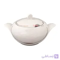 سوپ خوری درب دار چینی توس طرح لیندا طلایی