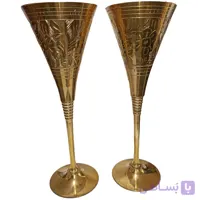 گیلاس خوری برنزی هندی جفتی شیپوری