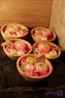 شمع چوبی دستساز گل های آلاله