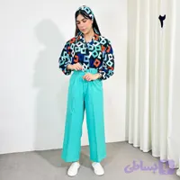 ست شومیز و شلوار زنانه طرح دار کد 1516