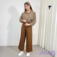 ست شومیز و شلوار زنانه طرح دار کد 1514