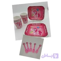 ظرف و لیوان و چنگال پونی
