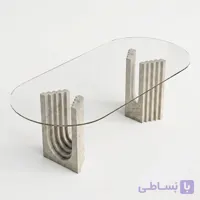 پایه میز سنگی دو تکه طرح پلکانی