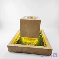 آبنمای سنگی لابی طرح مکعب معلق