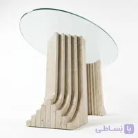 پایه میز سنگی دو تکه هندسی