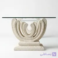 پایه میز سنگی دو تکه گل لاله