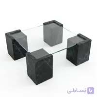 پایه میز سنگی چهار تکه مکعبی