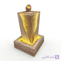 آبنما با سنگ تراورتن کوزه‌دار باغی