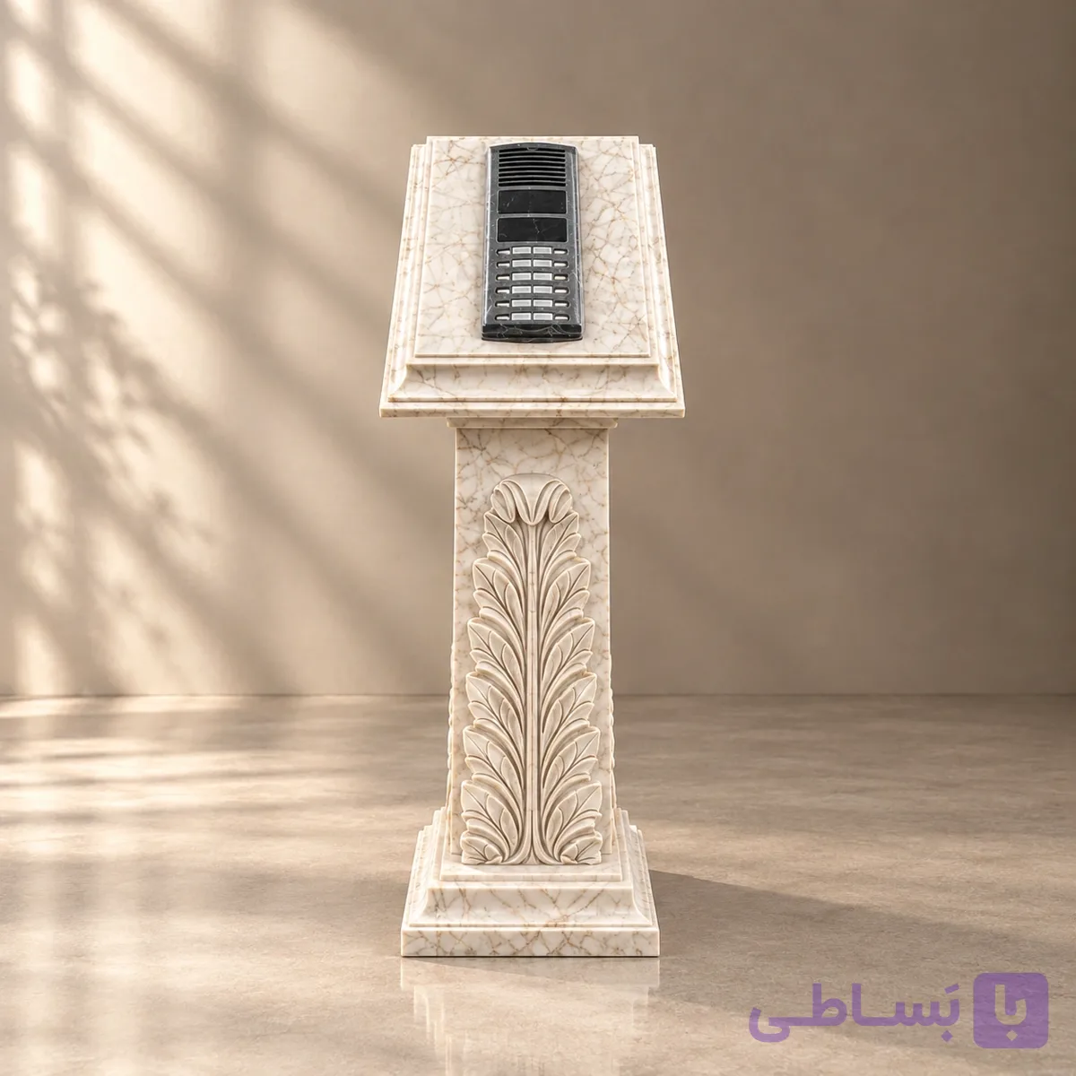 پایه آیفون سنگی مرمریت کرم