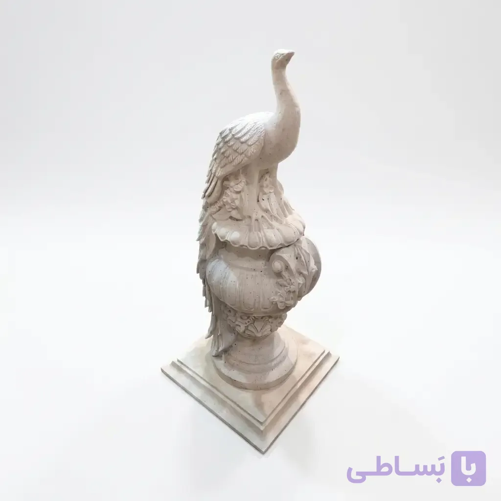 مجسمه سنگی تراورتن طرح طاووس
