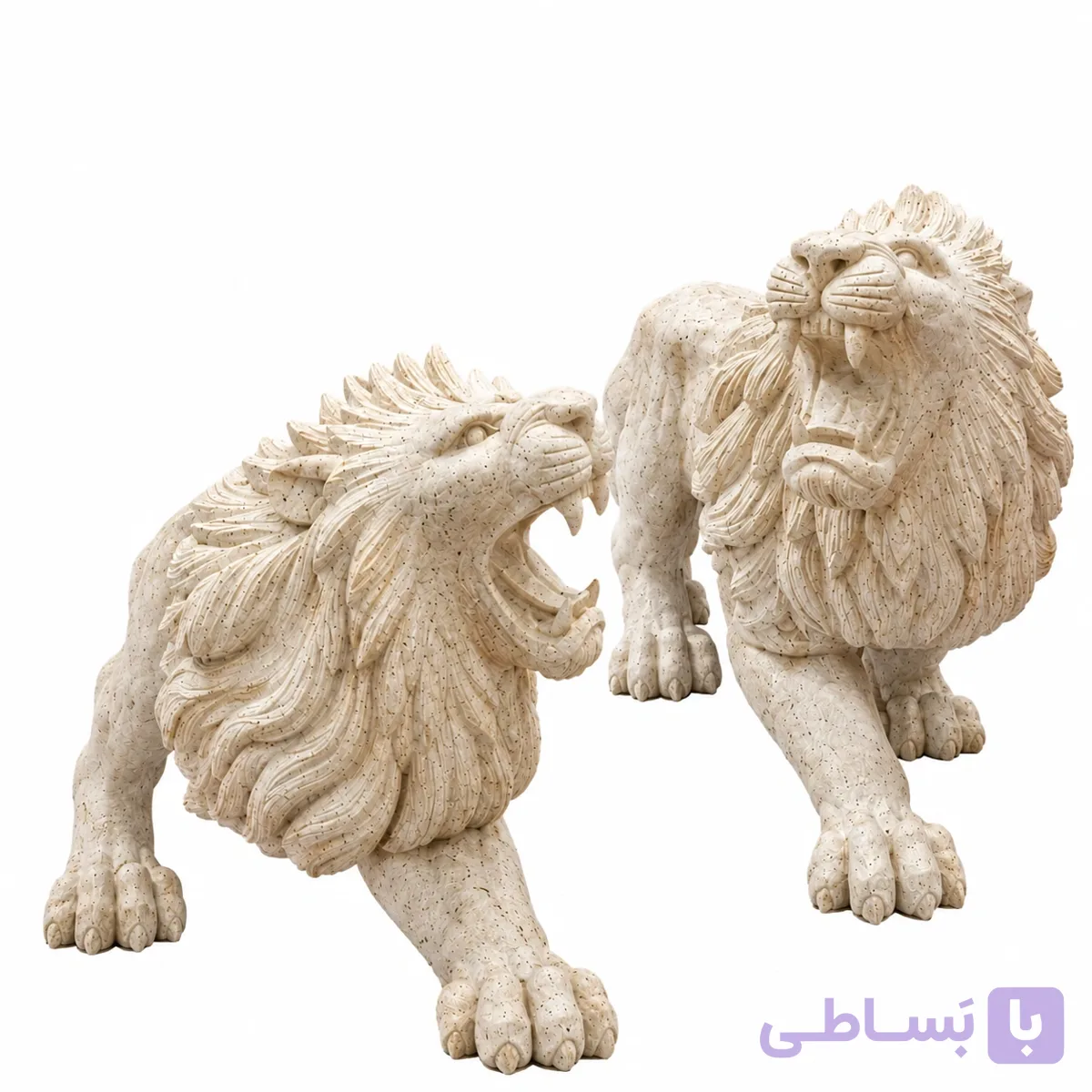 مجسمه سنگی شیر (جفت)