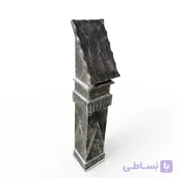 پایه آیفون سنگی مشکی رگه‌دار با ابزار هندسی