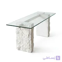 پایه میز سنگی مدرن با اتصالات استیل