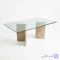 پایه میز سنگی تراورتن هندسی