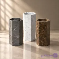 گلدان سنگی مرمریت منشوری