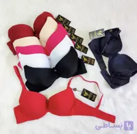 سوتین زنانه اسفنجی جکدار وارداتی کد 009 رنگی مارک بینیس ( بسته ۱۲ تایی )