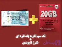 سیم کارت فیزیکی بین المللی ودافون انگلیس،پک نقره ای به همراه 5 پوند شارژ اولیه – سیم کارت بین المللی-کد 044