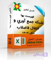 فایل اکسل آنالیزبها شبکه جمع آوري و انتقال فاضلاب سال 1404