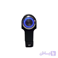 کلید پروژکتور موتور سیکلت تک کلید فشاری فلزی پایه گرد چراغدار آبی - فروشگاه آفرود کمپینگ تبریز
