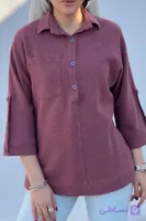 شومیز کنفی جلو بسته