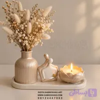 مجموعه جاشمعی گلدان مجسمه