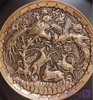 سینی قلمزنی مسی با قاب