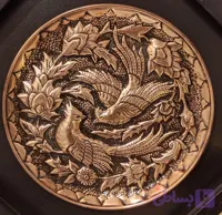 سینی قلمزنی مسی با قاب