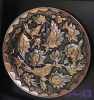 سینی مسی قلمزنی 25سانتی