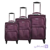 مجموعه ست سه عددی چمدان کمل کد 7043 بنفش
