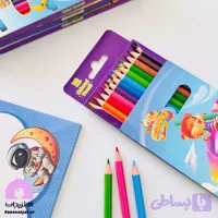 مداد رنگی 12 رنگ جعبه مقوایی ارژنگ
