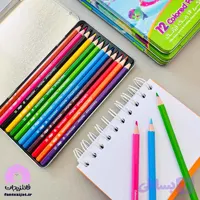 مداد رنگی 12 رنگ جعبه فلزی ارژنگ