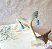 گوشواره زیبا با سنگ آپاتایت