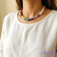 گردنبند هفت چاکرا نامنظم _ ست کامل