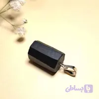 آویز سنگ تورمالین سیاه تراش خورده