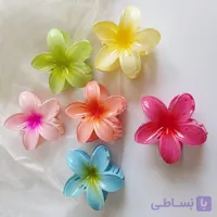 کلیپس مو دخترانه طرح  پلومریا سایز بزرگ