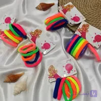 کش مو رنگی زنانه اقتصادی رنگی شش تایی