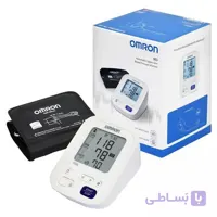 فشارسنج دیجیتال بازویی امرن مدل M3 با قابلیت اندازه‌گیری فشار خون و ضربان قلب، حافظه بالای 99 رکورد، پشتیبانی دو کاربره، تشخیص آریتمی و هشدار باتری ضعیف، همراه با کاف و 4 باتری قلمی AA