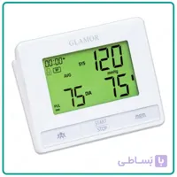 فشارسنج بازویی دیجیتال گلامور مدل DBP-6173 با نمایش وضعیت باتری، منبع تغذیه برق، دو عدد کاف سایز 22 تا 42 و 22 تا 36 سانتی‌متر و کیف نگهدارنده